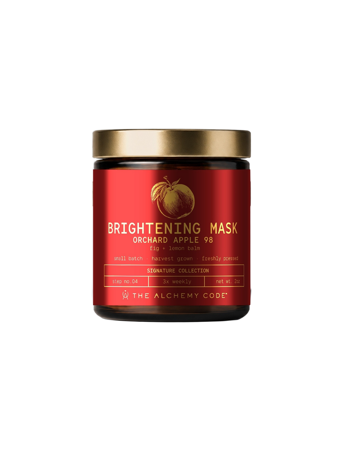 Brightening Mask, Orchard Apple 98, red jar with gold lid